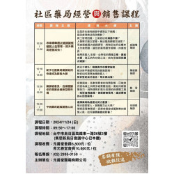 社區藥局經營與銷售課程