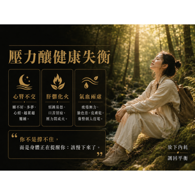 壓力大睡不好、一直冒痘、臉色暗沉很累怎麼辦？從中醫3大失衡狀態看懂身體訊號